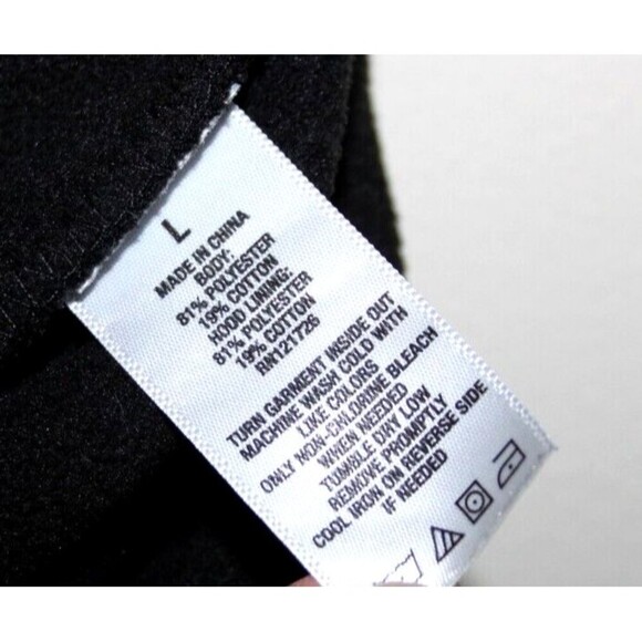 Aeropostale A87 Men's Black Fleece Hoodie Jacket Full Zip Pockets Logo Sz Large - Picture 7 of 8